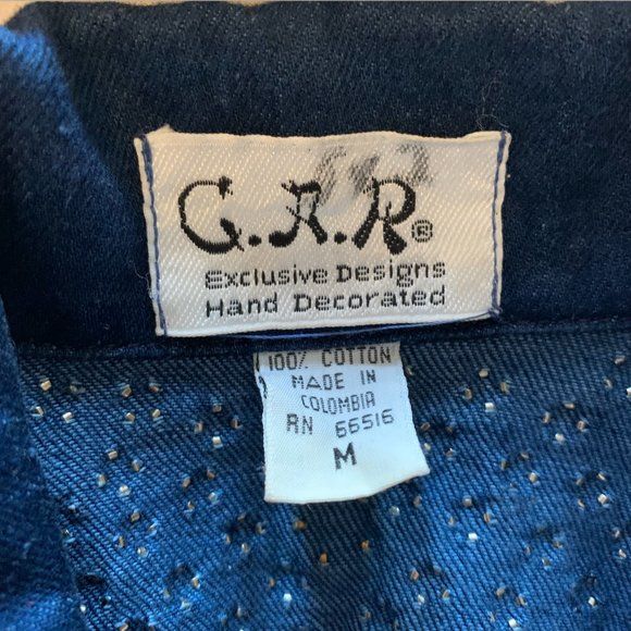 Bedazzled Jean Jacket, M - Picture 3 of 4